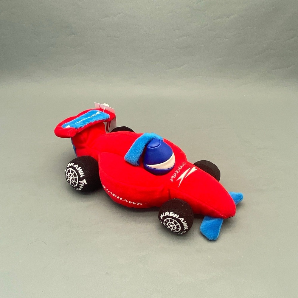 Firestone Firehawk Race Car Plush PJ Toys Indy Indycar Plushie Toy Red